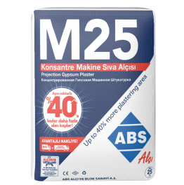 ABS Konsantre Makine Sıva Alçı 25 Kg (M-25)