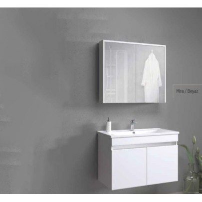 Banyo Dolabı Mira Serisi Beyaz 80 cm